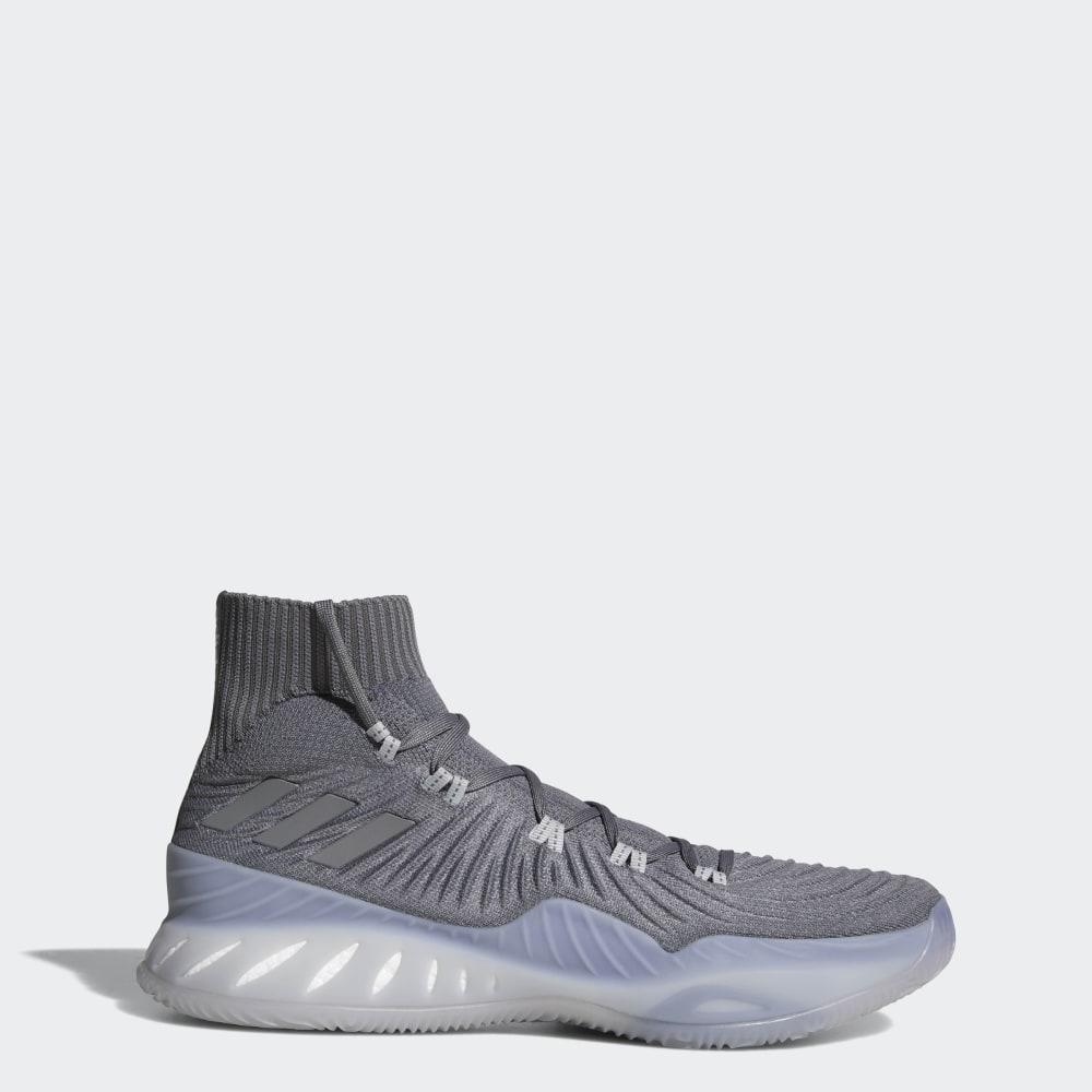 Adidas Men's Crazy Explosive 2017 Primeknit Basketball Shoes Grey Ireland BY4470